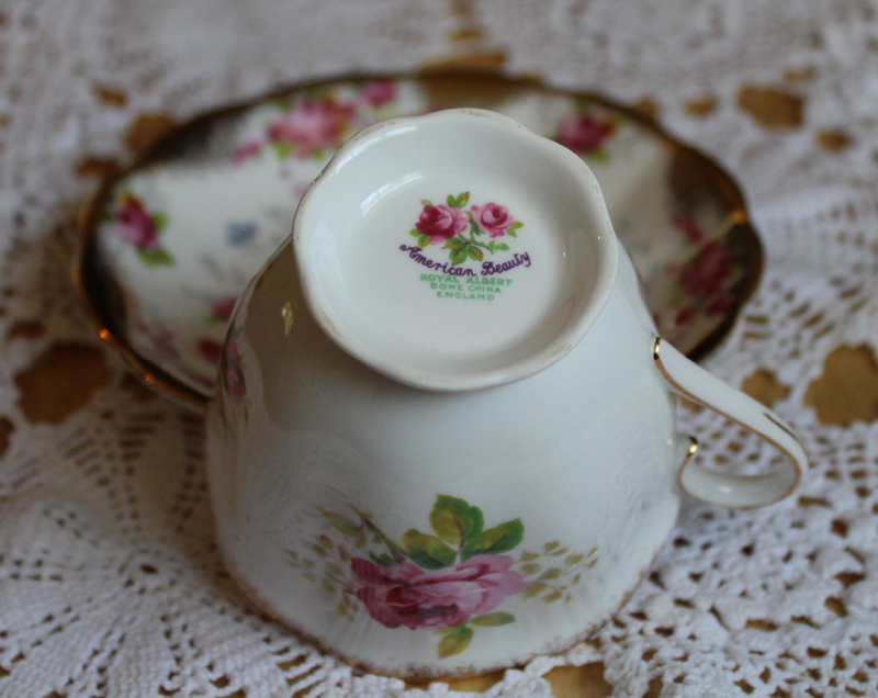 Royal Albert American Beauty Bone China Vintage Tea Cup