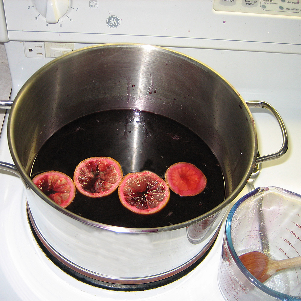 Simmering elderberries
