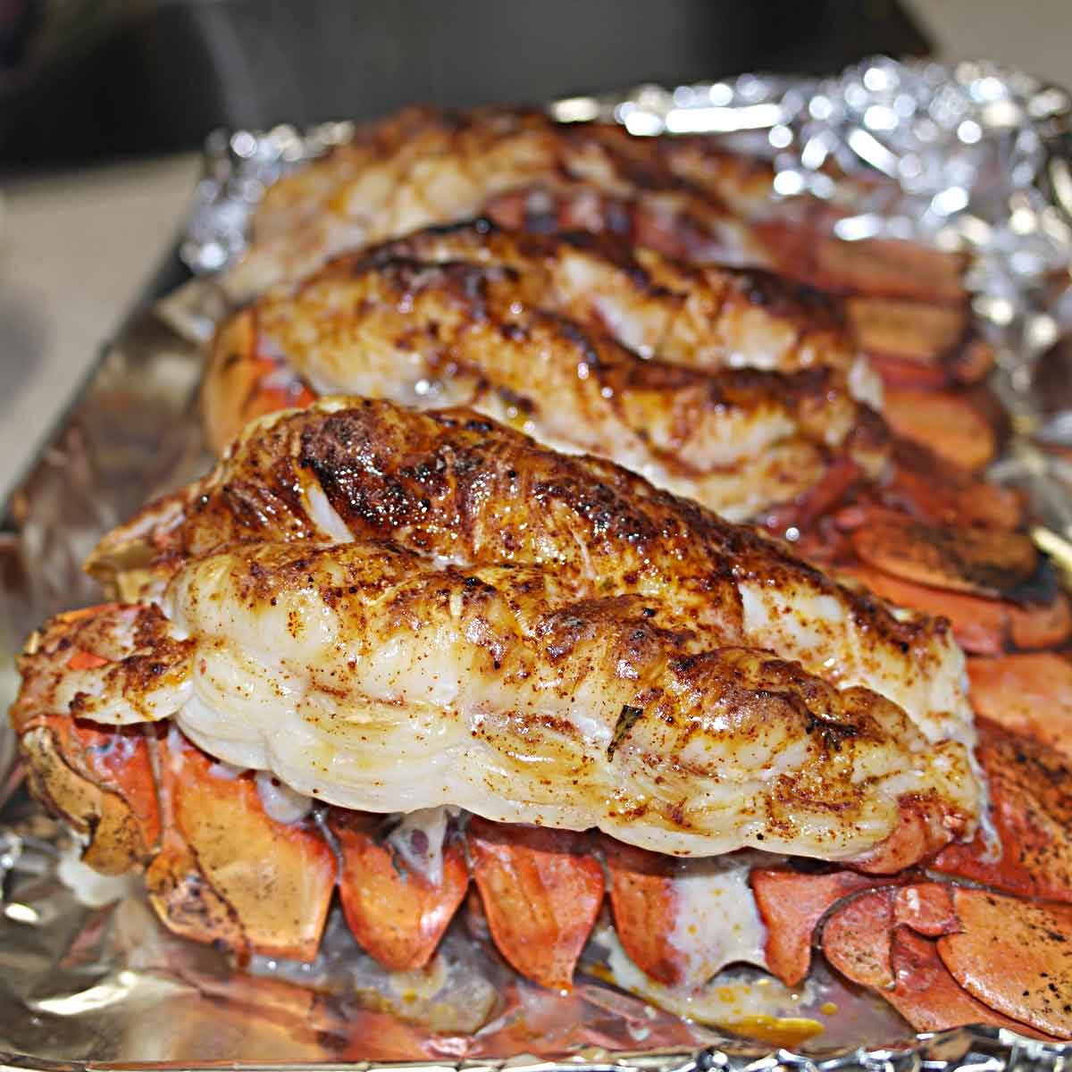 broiled lobster tails